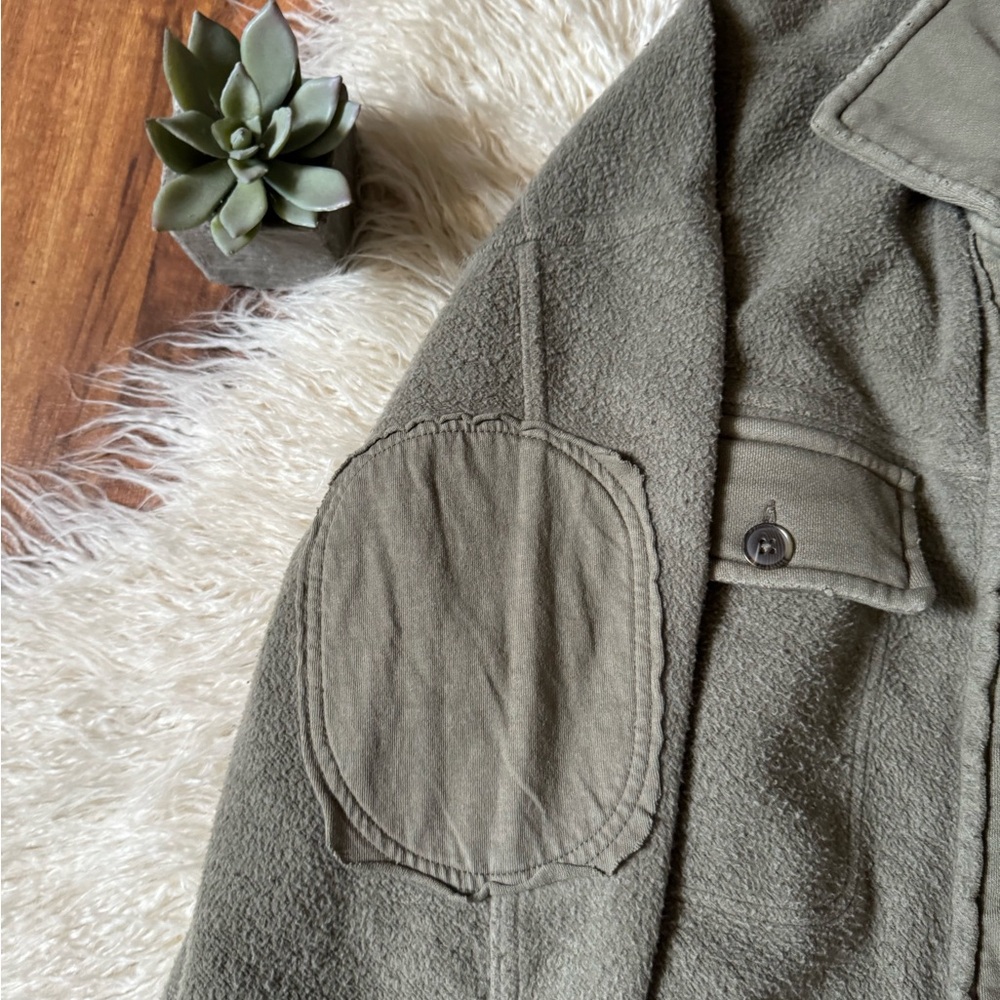 Free People Ruby Oversized Jacket Olive Green - Picture 2 of 5